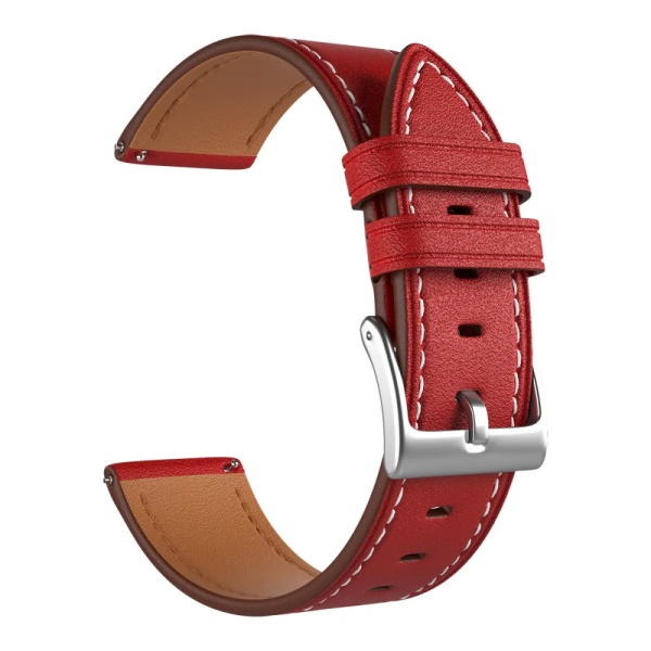 Ремешок кожаный для часов Lyambda Nembus 20мм, красный